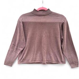 Long Sleeve Mock Neck 3/4 Seamed Cropped Top